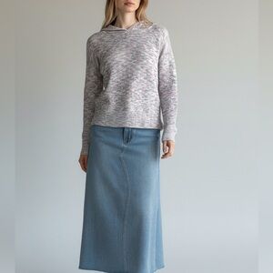 Gray & Pink Speckled Hooded Sweater – Gap | Size XS